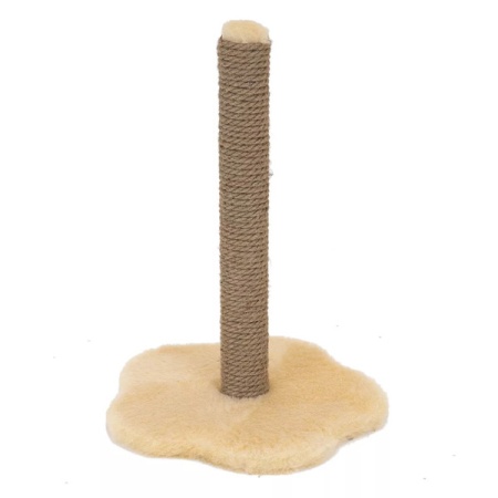 Когтеточка ЧИП Столбик на подставке с мех игр. джутовый 35*35*50см бежевый/8312/Дарэлл