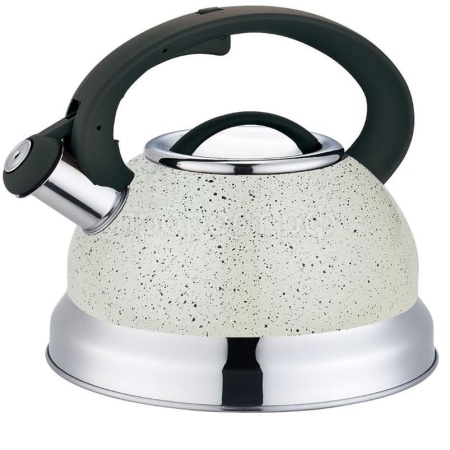 Чайник 2,5л со свистком индукц. белый мрамор Чайник 2,5л со свистком индукц. белый мрамор