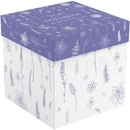 Коробка складная подарочная "Floral" (15*15*15см) отд. фольгой MESHU /Рельеф