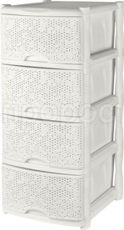 Комод 4 секции Keeplex Fiori белое облако KL3771 /1шт/ПР