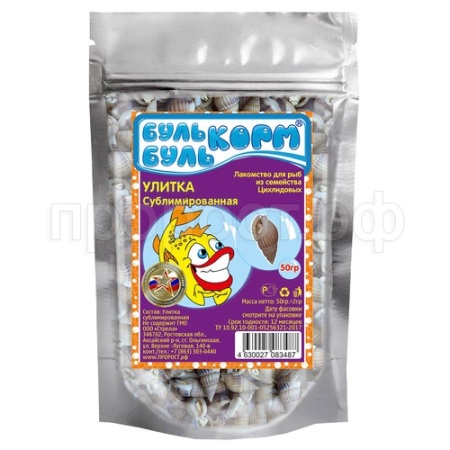 Лакомство Улитка для Цихлид 50г БУЛЬБУЛЬ Лакомство Улитка для Цихлид 50г БУЛЬБУЛЬ