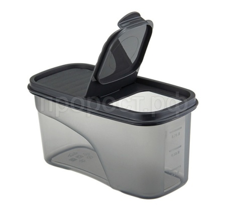 Емкость д/сыпуч. прод. 1л БЕСТ графитовый М1254 /12шт/М-пласт  Емкость д/сыпуч. прод. 1л БЕСТ графитовый М1254 /12шт/М-пласт