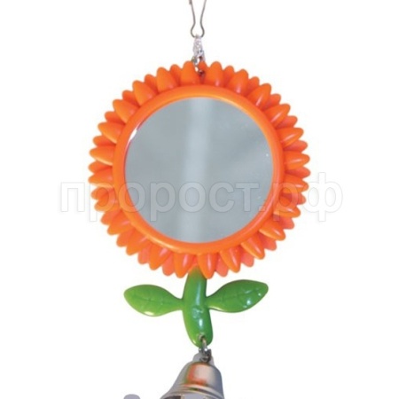 Игрушка д/птиц Зеркало-подсолнух с колокольчиком 59/Вестерн