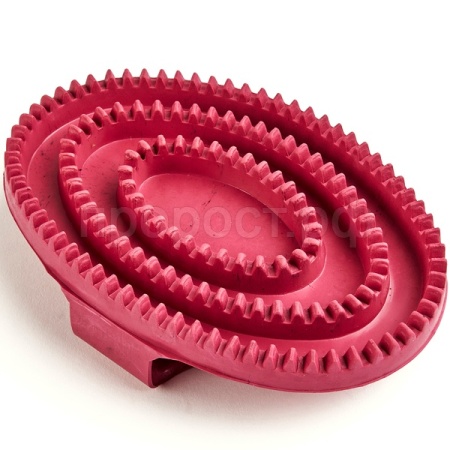 Инструмент Скребница резина д/лошадей Ezi-Groom145мм розовый (Великобритания)