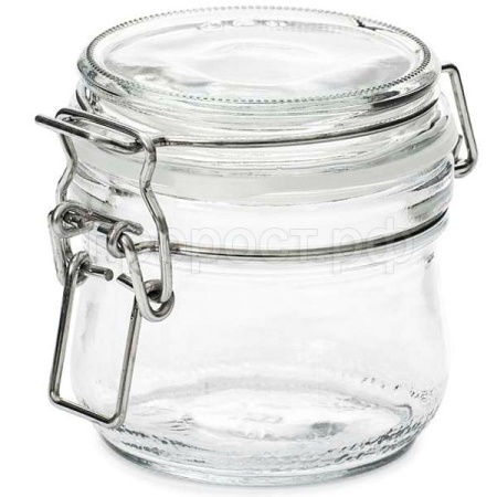 Банка стеклянная 250мл БУГЕЛЬНЫЙ ЗАМОК с крышкой /JAR025/9шт/ATTRIBUTE