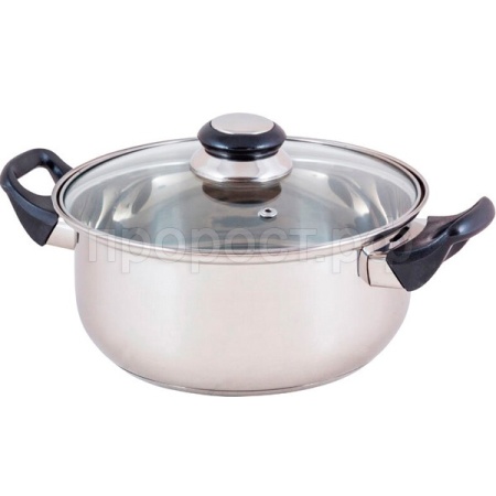 Кастрюля 2,8л стекл.крышка 20*19,5см нерж.сталь,одина.дно, ручки бакелит, BAK-S-03/8шт/985888 Кастрюля 2,8л стекл.крышка 20*19,5см нерж.сталь,одина.дно, ручки бакелит, BAK-S-03/8шт/985888