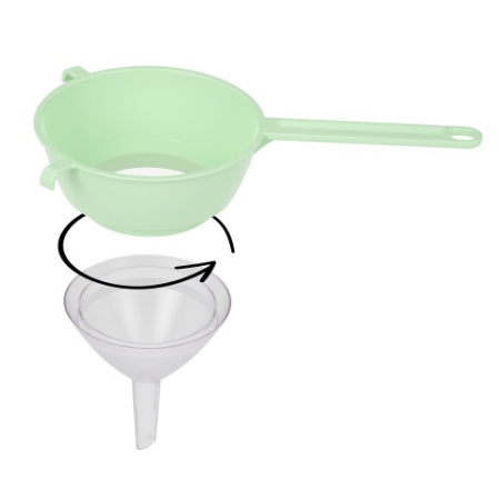 Сито с воронкой d-130мм светло-зеленый М8318 /20шт/ Альтерн