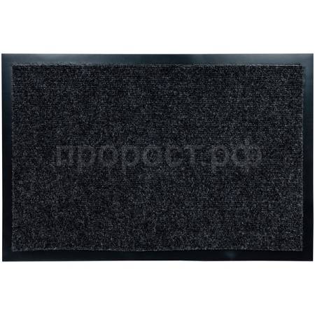 Коврик придверный 60*90см VORTEX "TRIP" влаговп. ребристый серый 24195